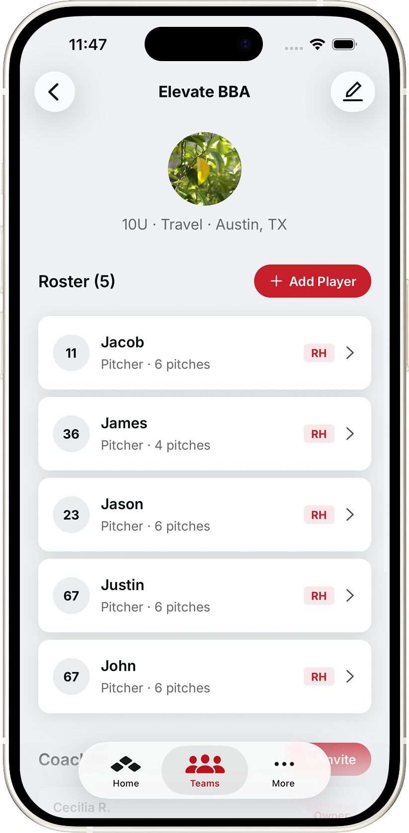 Pitcher Connect NextStrike — Pitch Calling App for Baseball Coaches
